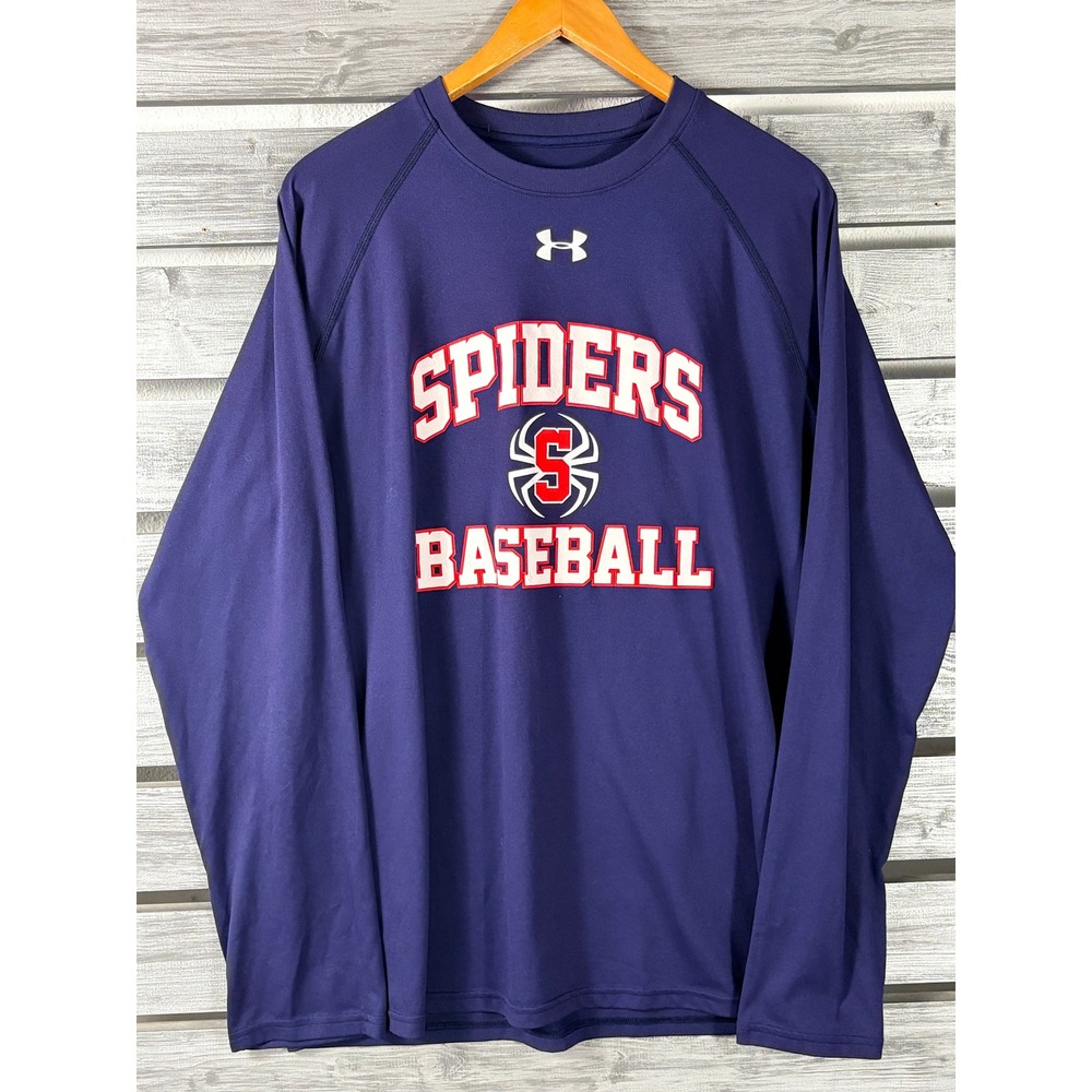 Under Armour Richmond Spiders Baseball Long Sleeve Shirt Mens XL Blue jersey